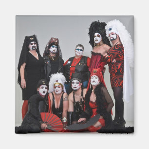 RR Sisters Holiday Foto Magnet