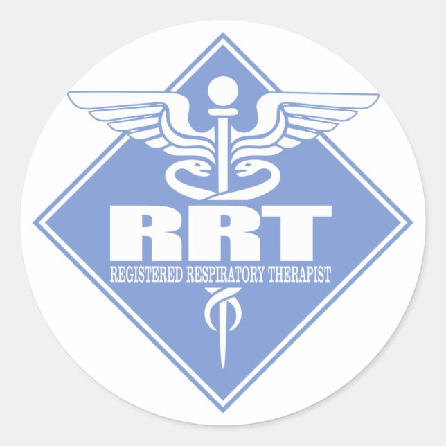 RRT Registrierter Atemtherapeut Runder Aufkleber (Vorderseite)