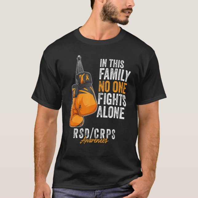 RSD CRPS Aufklärung Monat Gloves Orange Ribbon T-Shirt (Vorderseite)