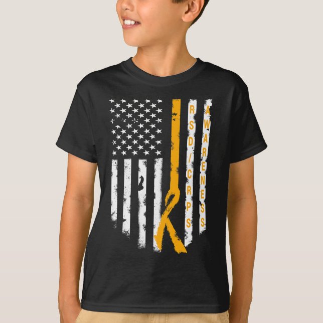 Rsd Crps Awareness American Flag Support Top-T-Shi T-Shirt (Vorderseite)