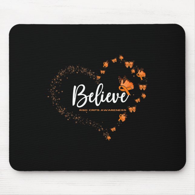 Rsd Crps Awareness Butterfly Glauben Mousepad (Vorne)