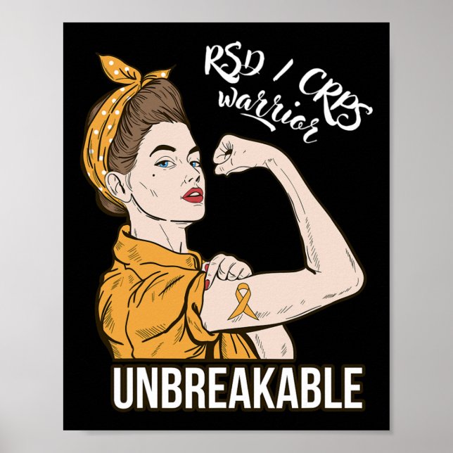 Rsd Crps Awareness Crps Warrior Unzerbrechliches T Poster (Vorne)