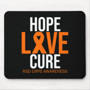Rsd Crps Awareness Hope Liebe Cure Fighter Orange Mousepad