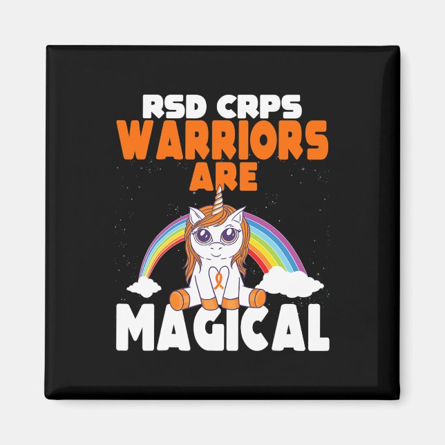 RSD CRPS Awareness Orange Ribbon Niedlich Magic Un Magnet (Vorne)