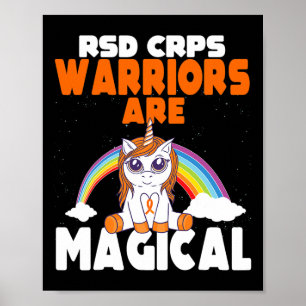 Rsd Crps Awareness Orange Ribbon Niedlich Magic Un Poster