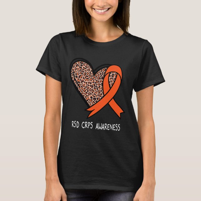 Rsd Crps Awareness Orange Ribbon T-Shirt (Vorderseite)