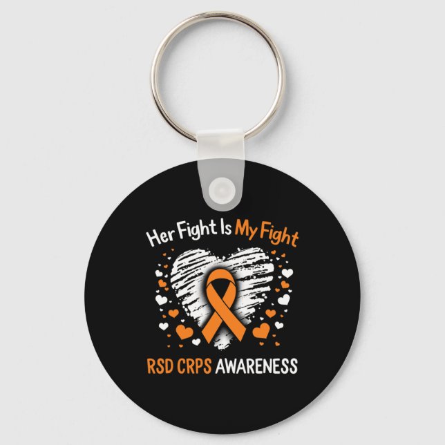 RSD CRPS ihr Kampf Orange Ribbon Complex Schlüsselanhänger (Vorderseite)