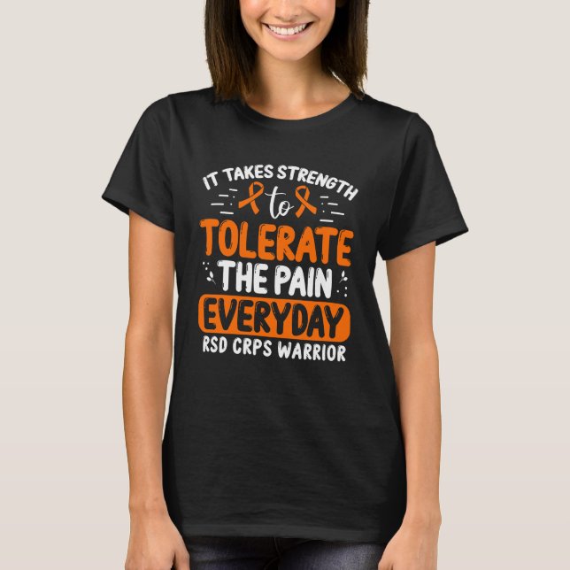 RSD CRPS Sensibilisierung für Orange Ribbon Fighte T-Shirt (Vorderseite)