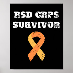 Rsd Crps Überlebender Bewusstsein Oranges Band Ret Poster