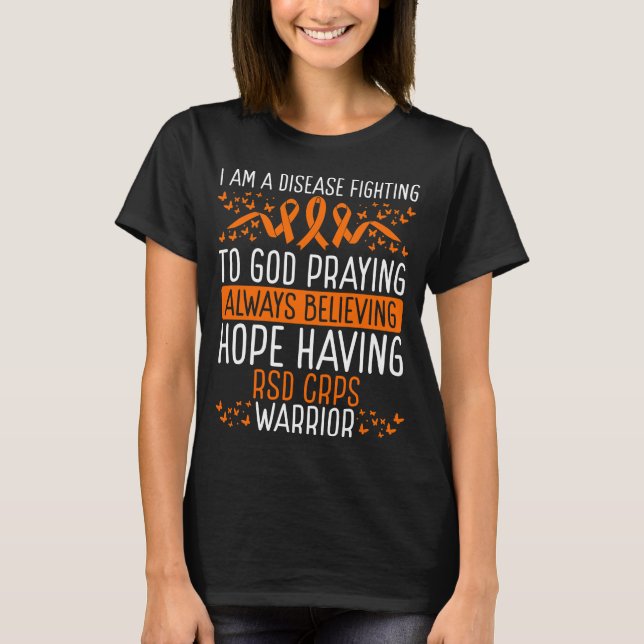 RSD CRPS Warrior Disease RSD CRPS Awareness Ribbon T-Shirt (Vorderseite)