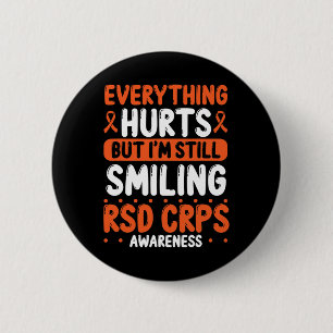 Rsd Crps Warrior Orange Ribbon immer noch lächelnd Button