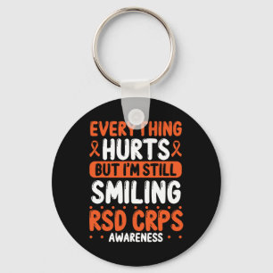 Rsd Crps Warrior Orange Ribbon immer noch lächelnd Schlüsselanhänger