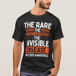 RSD CRPS Warrior Orange Ribbon Invisible Disease C T-Shirt