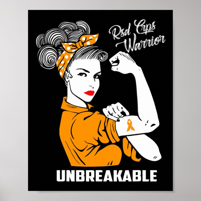 RSD CRPS Warrior Unbrechbare RSD CRPS Awareness G Poster (Vorne)