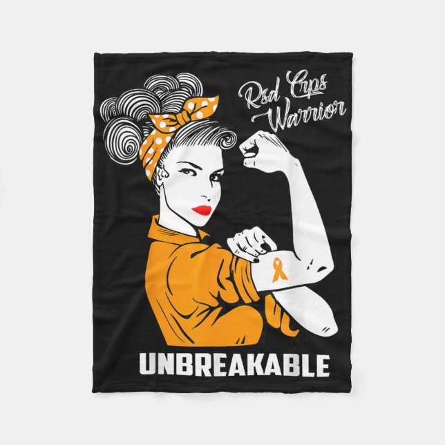 Rsd Crps Warrior Unzerbrechliche Rsd Crps Bewussts Fleecedecke (Vorderseite)