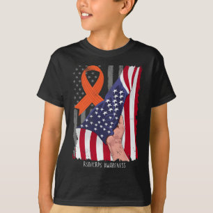Rsdcrps Awareness Vintag American Flag Orange Rib T-Shirt