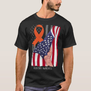 Rsdcrps Awareness Vintag American Flag Orange Rib T-Shirt
