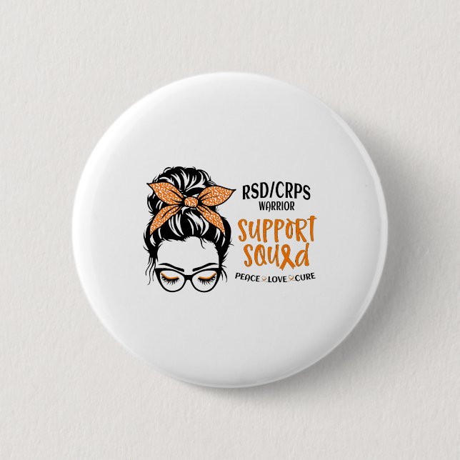 Rsdcrps Warrier Awareness Support Squad Messy Bun Button (Vorderseite)
