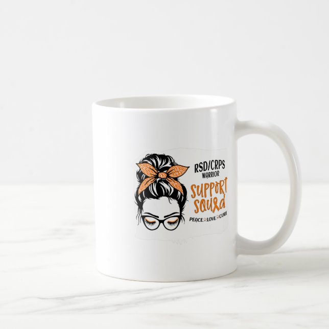 Rsdcrps Warrier Awareness Support Squad Messy Bun Kaffeetasse (Rechts)