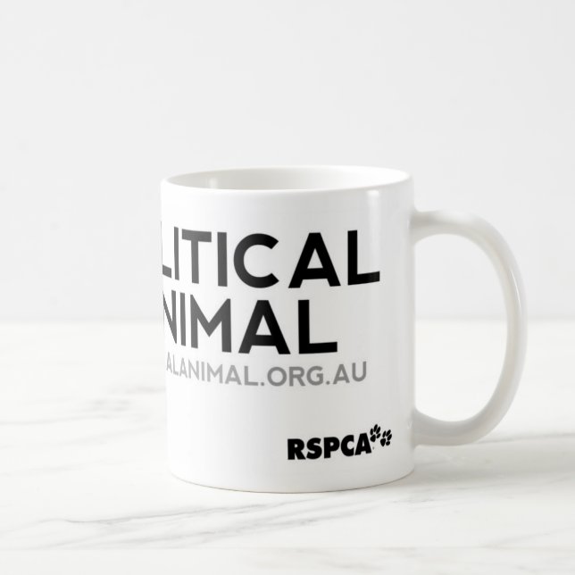 RSPCA politische TierTasse Kaffeetasse (Rechts)