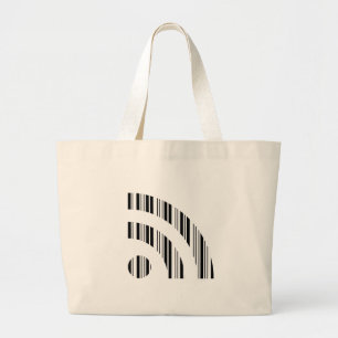 RSS-FEED-BAR-CODE-Logo Barcode-Musterdesign Jumbo Stoffbeutel