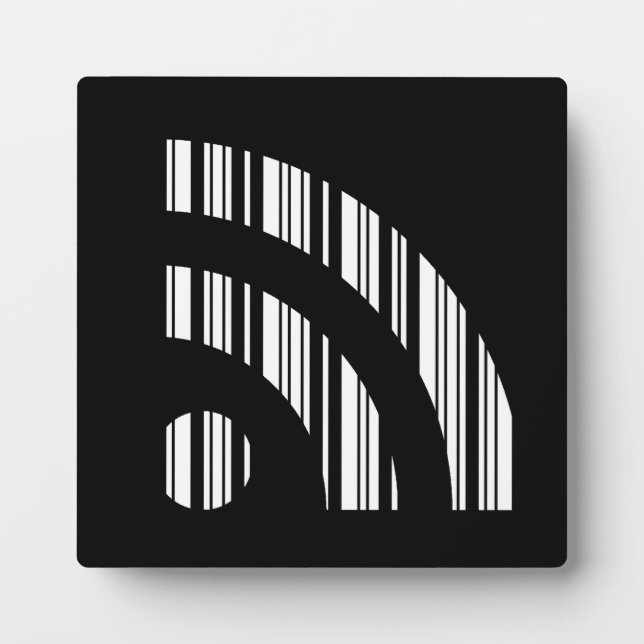 RSS GEFÜTTERT BAR CODE Logo Barcode Muster Design Fotoplatte (Vorderseite)