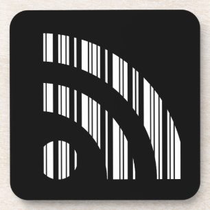 RSS GEFÜTTERT BAR CODE Logo Barcode Muster Design Untersetzer