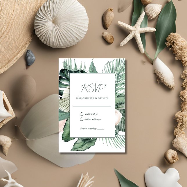 RSVP (Botanical Tropical Wedding RSVP)