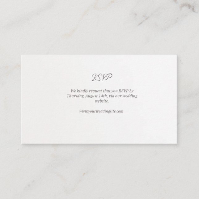 RSVP-Abschlusskarte für Hochzeiten Begleitkarte (Vorderseite)