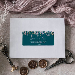 RSVP-Adresse für grüne Hochzeit in Multicolor-Wild Adressaufkleber