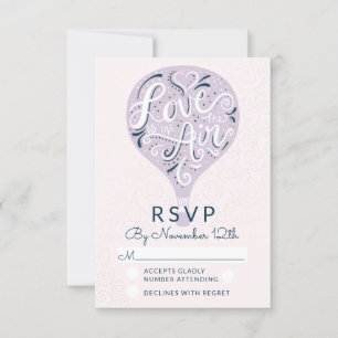 RSVP-Antwort auf die Liebe Lavender Wedding RSVP Karte