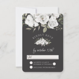 RSVP-Antwort auf die Vintage Cherish White Floral RSVP Karte