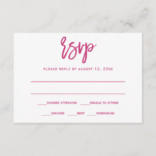 RSVP / Antwort-Postkarte   Pinsel-Kalligrafie-Mage Einladung