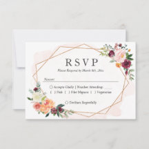 RSVP-Antwort zur Hochzeit moderner geometrischer R