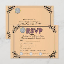 RSVP-Antwortkarte | Bestätigen Sie die Teilnahme & RSVP Karte