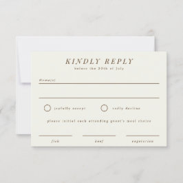 RSVP-Antwortkarte für einfache Zweigstellen-Hochze RSVP Karte