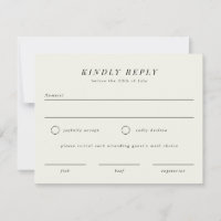 RSVP-Antwortkarte für einfache Zweigstellen-Hochze