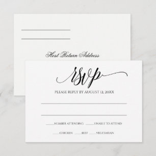 RSVP-Antwortkarte für Hochzeiten Luxe Calligraph Einladung