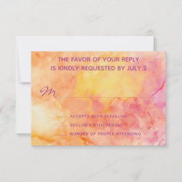 RSVP-Antwortkarte für Hochzeiten - Neue Blume RSVP Karte