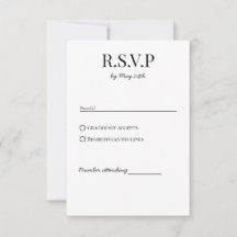 RSVP-Antwortkarte für klassische Chic-Hochzeit