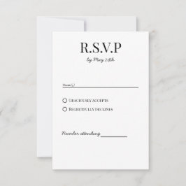 RSVP-Antwortkarte für klassische Chic-Hochzeit RSVP Karte