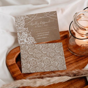 RSVP-Antwortkarte für Kraft und Spitze RSVP Karte