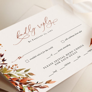 RSVP-Antwortkarte für Minimalistische Skripteinsät