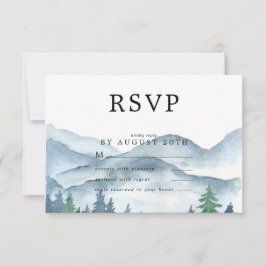 RSVP-Antwortkarte für Wasserfarbenwald RSVP Karte