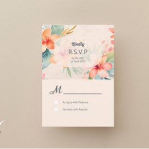 RSVP-Antwortkarten für hawaiianische Hochzeiten Einladung