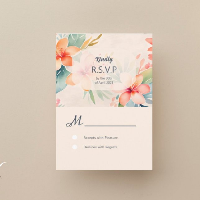 RSVP-Antwortkarten für hawaiianische Hochzeiten Einladung (Von Creator hochgeladen)