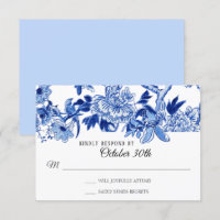 RSVP Asiatischer Einfluss Hellblau Floral Chinoise