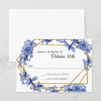RSVP Asiatischer Einfluss Himmelblauer Goldener Li