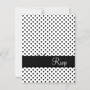 RSVP Back Polka Dots Monogramm-Namen Hochzeiten Karte