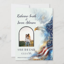 RSVP Bald Eagle Patriotic USA Semiquincentennial Save The Date